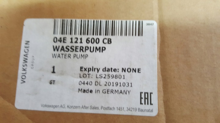 SEAT VW AUDI POMPE À EAU 04E121600CB