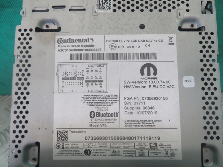 RADIO NAVIGATION BOXER DUCATO JUMPER 18R 07356930150