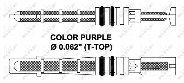 BOQUILLA DLAWIACA DE ACONDICIONADOR COLOR FIOLET.. ORING. 2 PIEZAS ZIELONY. 0.062- 1 