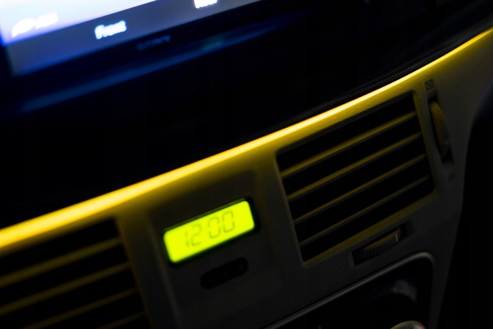 CÂBLE À FIBRE OPTIQUE COURROIE LED VERS VOITURE BLEU 5M 24V