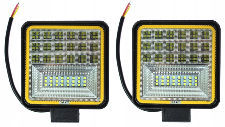 FARO EN FUNCIONAMIENTO 42LED DE DIODOS LUMINOSOS 126W 12-24V 2 PIEZAS DOS PIEZAS 