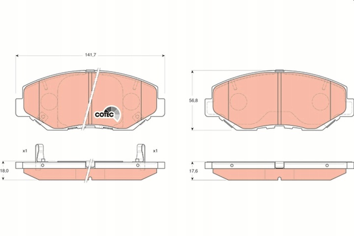 ZAPATAS DE FRENADO HONDA CR-V 02-06 