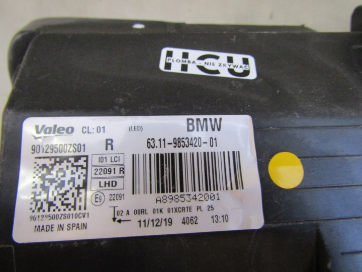 PHARE AVANT BMW I3 LCI LIFT COMPLET LED ADAPTIVE RH DROITE 17-22 9853420