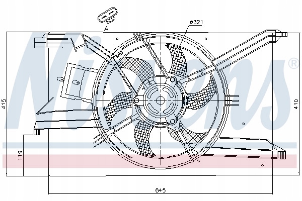 VENTILADOR DEL RADIADOR DEL MOTOR NISSENS 85243 PL DYSTRYBUCJA 