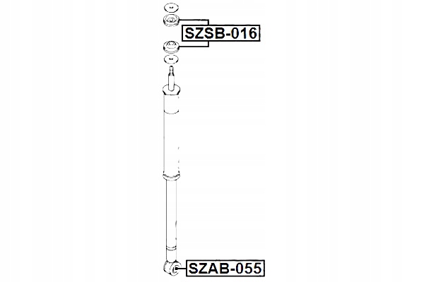 SILENT BLOC AMORTISSEUR ARRIÈRE SUZUKI SWIFT RS413/RS415/RS4 SZAB-055 FEB