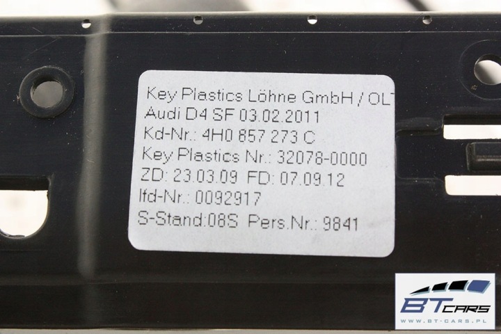 AUDI A8 MÉCANISME LÈVE-VITRE MONITORA ÉCRAN 4H0857273C 4H0 857 273 C 4H0857273D