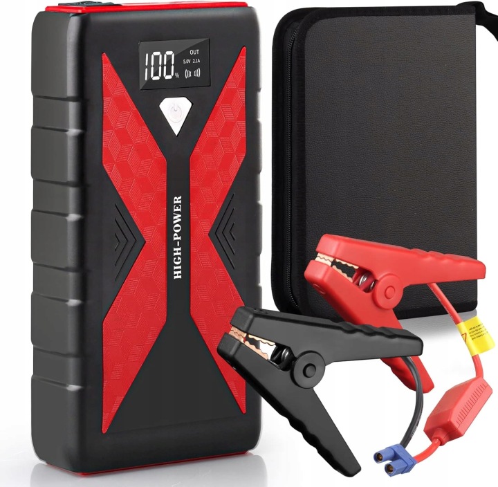 DÉMARREUR PUISSANT JUMP BOOSTER 12V POWERBANK ZAWIERA LATARKE 8000MAH 1000A