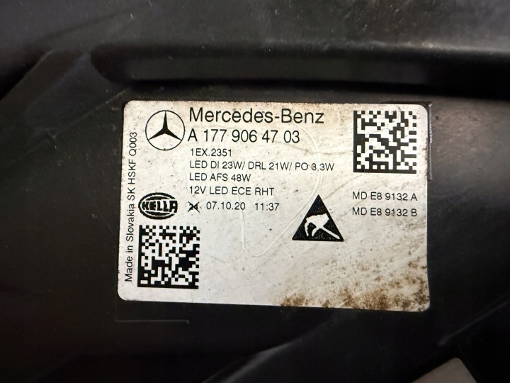 MERCEDES A CLASSE 177 W177 COMPLET LED GAUCHE DROIT PERFORMANCE PHARE GAUCHE DROITE