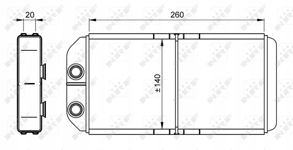 NRF 54261 WYMIENNIK CIEPLA, CALEFACCIÓN INTERIOR 