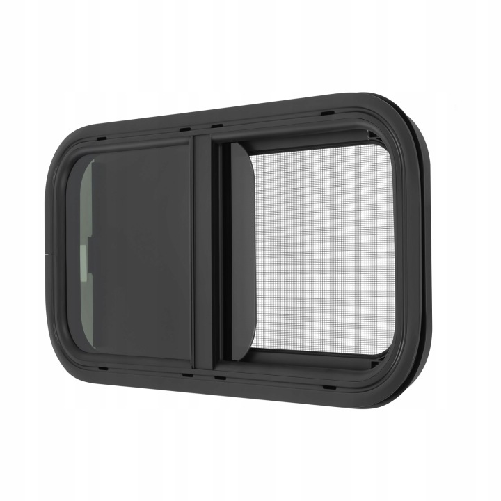 VITRE COULISSANT VERS CAMPING-CAR 700X400MM, PRZEPUSZCZALNOSC FEUX 25%, GRUBOSC MONTAGE 2-6MM