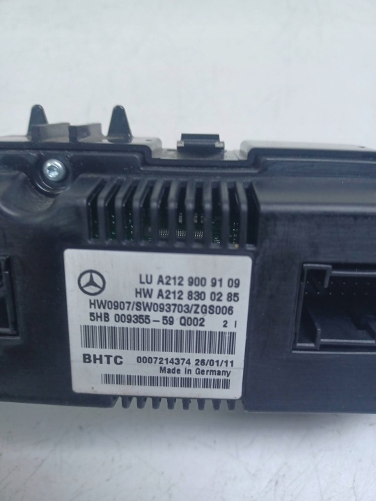 PANNEAU CLIMATISATION MERCEDES-BENZ E W212 212 A2129009109