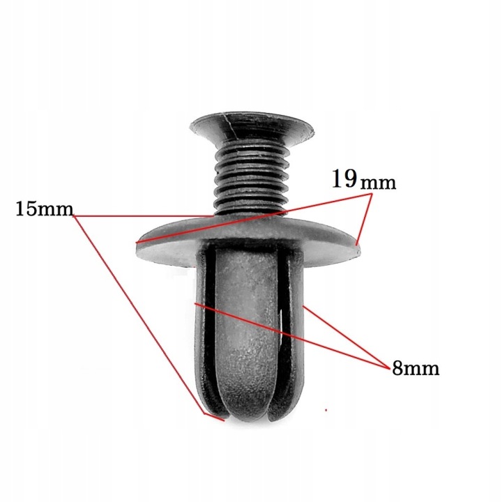 KIT ÉPINGLES À CHEVEUX KOLKOW AGRAFE 50 PCS UNIVERSEL 8 MM PASSAGE DE ROUE AILE PARE-CHOCS