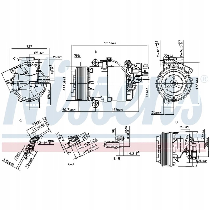 COMPRESOR ACONDICIONAMIENTO NISSENS 890071 