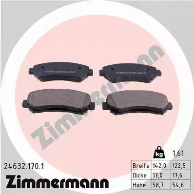 2× DISQUES DE FREIN ZIMMERMANN 200.2518.52 + ZIMMERMANN 24632.170.1 COMPLET DE SABOTS DE FREIN HAMULCOWYCH, FREINS TARCZOWE photo 7 - milautoparts-fr.ukrlive.com