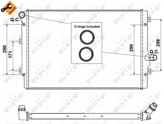 53425 NRF RADIATEUR VW GOLF V 2,0TDI 03-