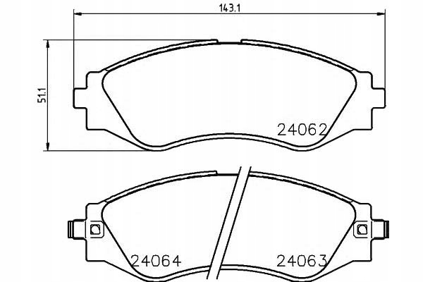 PADS BRAKE CHEVROLET FRONT LEGANZA EPICA EVA photo 2 - milautoparts-fr.ukrlive.com