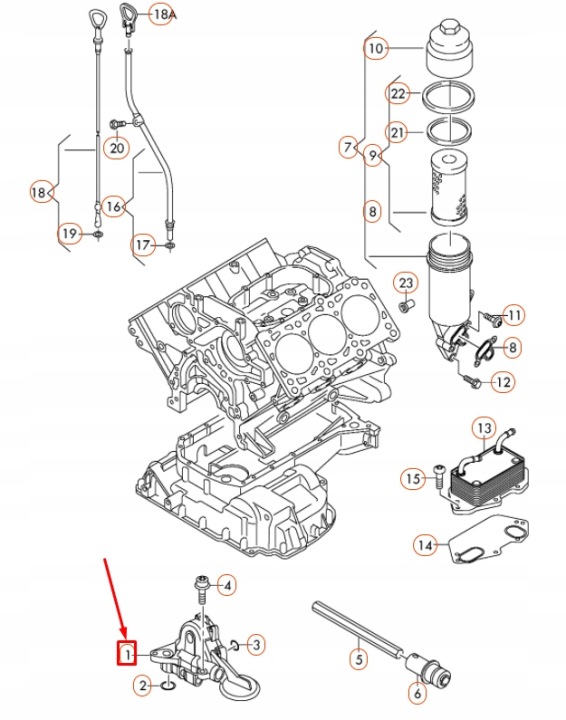 POMPE HUILES AUDI A4 B7 06E115105G ORIGINALE