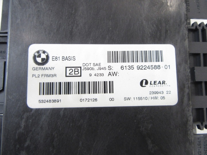 MODULE FRM3R FEUX BMW E81 E82 E87 E88 BASIS 9224588