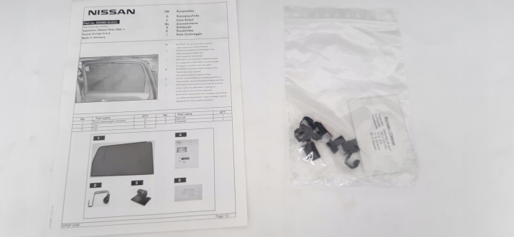NISSAN NOTE SV1 CAPUCHONS ANTI-SOLAIRE RIDEAUX PORTES KE966-9U003