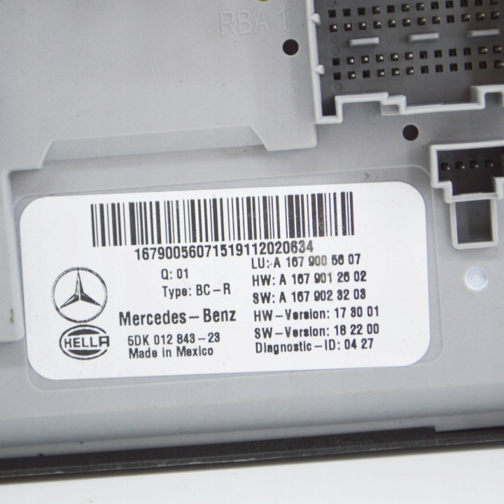A1679012602 MODULE CONFORT MERCEDES-BENZ GLS X167 243KW 2020