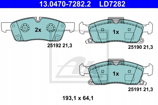 ZAPATAS DE FRENADO PARTE DELANTERA JEEP GRAND CHEROKEE 12- 