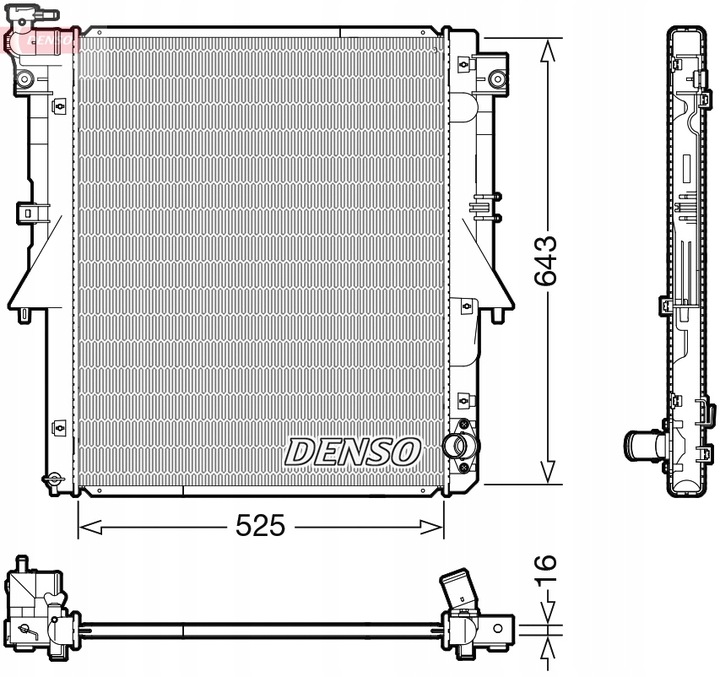 CHLODNICA, SISTEMA DE REFRIGERACIÓN DEL MOTOR DENSO DRM45054 