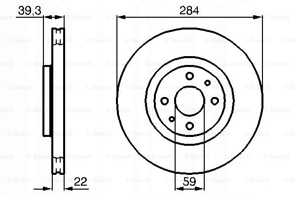 DISCOS ZAPATAS PARTE DELANTERA BOSCH ALFA 146 