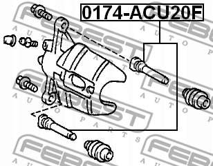 FEBEST 0174-ACU20F 8/5000 PERNA PROWADZACY, SOPORTE FRENOS 