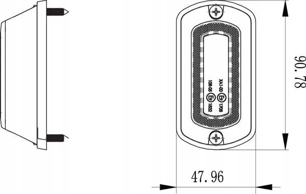 PHARE AVERTISSEMENT LED BURSZTYNOWA, 3 LED KRAMP