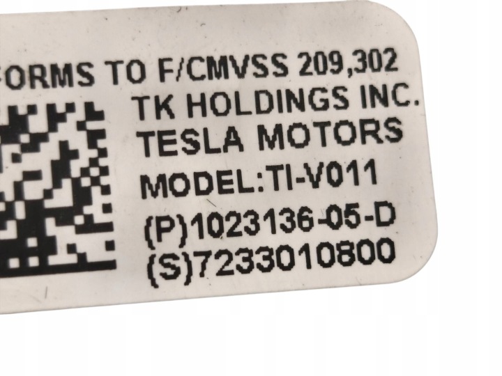 ARRIÈRE CEINTURE DE SÉCURITÉ ARRIÈRE TESLA MODÈLE AVEC 209302