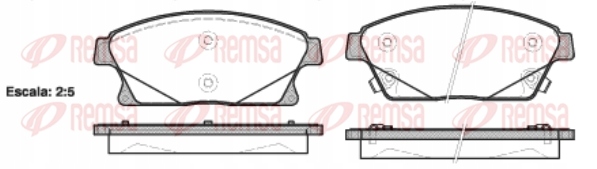 ZAPATAS DE FRENADO PARTE DELANTERA REMSA CHEVROLET CRUZE 