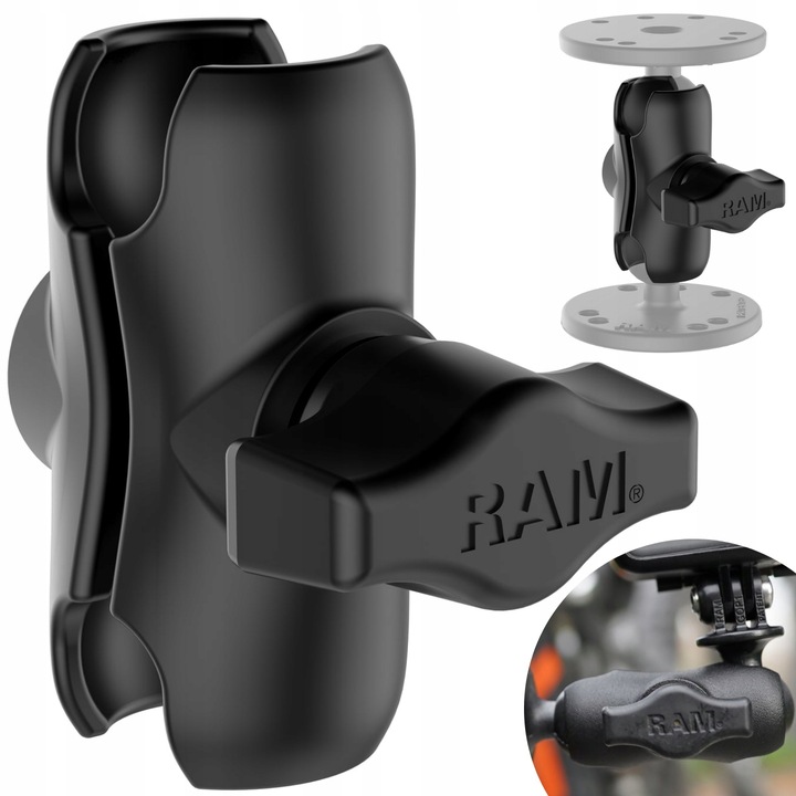 RAM MOUNT RĖMAS O DLUGOSCI 6 CM Z GNIAZDAMI W ROZMIARZE B 1″ RAM-B-201U-A nuotrauka 1