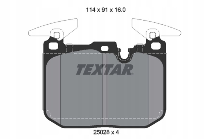 TEXTAR 2502807 ZAPATAS DE FRENADO PARTE DELANTERA 