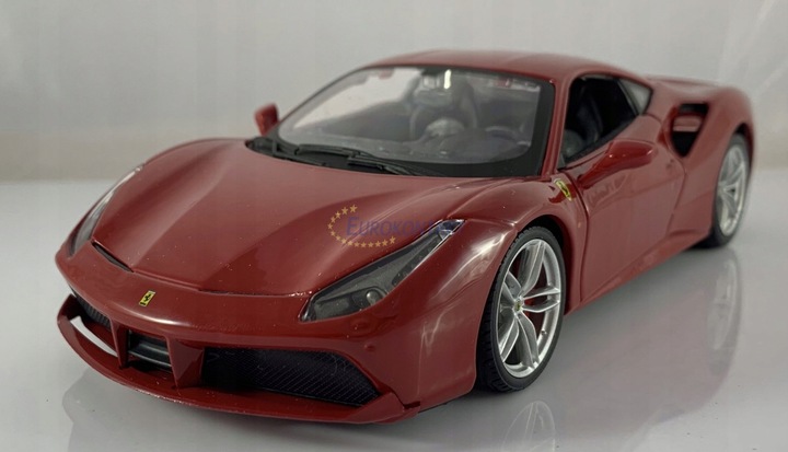 FERRARI 488 GTB BORDOWY MODELIS 1:24 BBURAGO 26013 nuotrauka 6