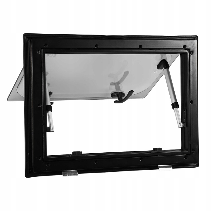 VITRE UCHYLNE AVEC CHÂSSIS ALUMINIUM 20 X 14 ÉTRIERS