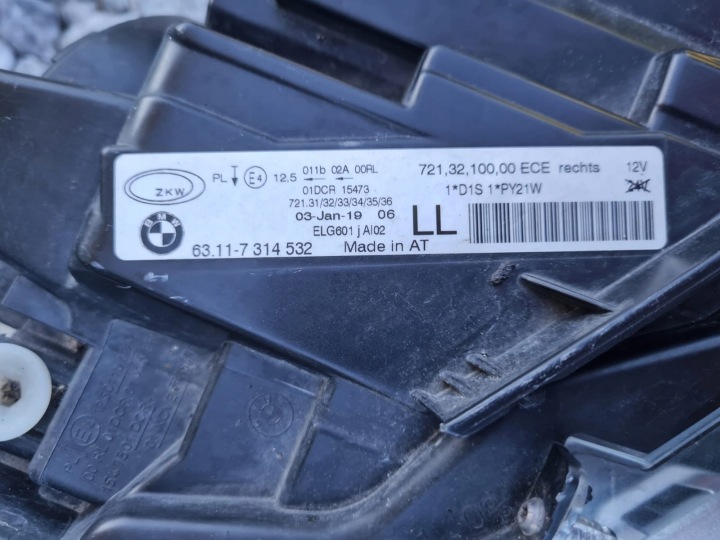 BMW 3 F30 F31 F35 PHARES AVANT BI XÉNON LED 7314531 7314532 NON TOURNANT