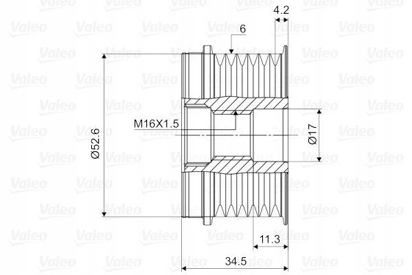 KOLO POULIE ALTERNATEUR ALTERNATEUR EMBRAYAGE UNIDIRECTIONNEL VALEO 588074