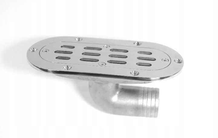 ODPLYW EAU AVEC GRILLE 90 X190 MM TUYAU 38 MM GRILLE ODPLYWOWA ACIER INOXYDABLE