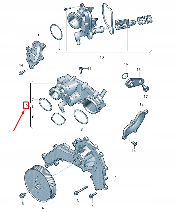 AUDI Q8 4M THERMOSTAT 059121111CR