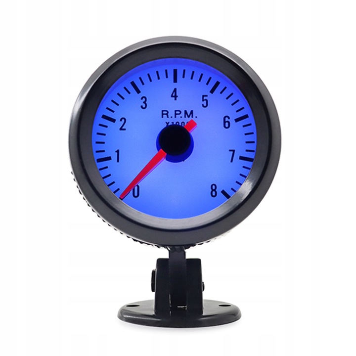 MESURE COMPTE-TOURS 8000RPM 52 MM VERS MOTEUR ESSENCE BLEU