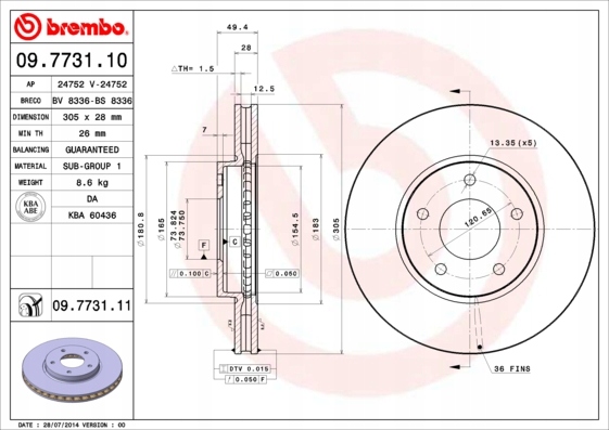 DISCOS ZAPATAS PARTE DELANTERA BREMBO JAGUAR XK 8 CUPÉ 