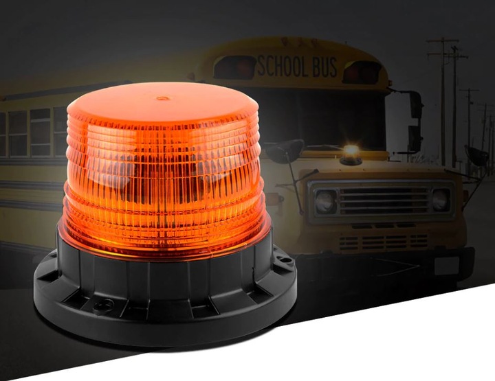 FARO KOGUT COLOR NARANJA DIODO LUMINOSO LED BLYSKOWA DE VIAJE ADVERTENCIA AL MAGNES 12-24V 