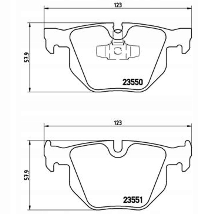 ZAPATAS BREMBO XTRA PARTE TRASERA BMW 3 E90, 3 E91, 3 E92, 3 E93, X1 E84 2.0D-3.0D P 0 