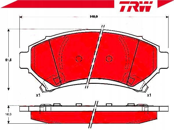 TRW TRINKELĖS STABDŽIŲ OPEL SINTRA 96-00 GDB1306 nuotrauka 12