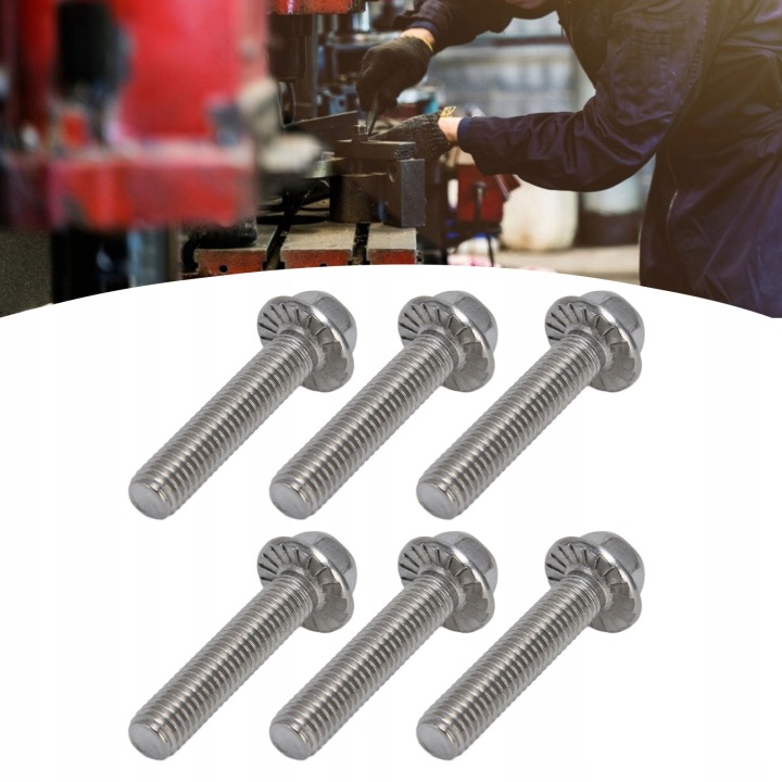 M10X1.5 KIT VIS KOLNIERZOWYCH AVEC ACIER INOXYDABLE 20PCS AVEC LBEM SZESCIOKATNYM A2-70 DIN6921