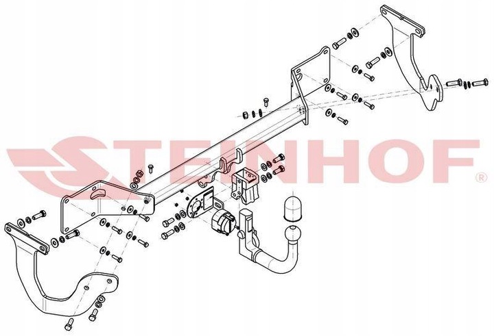 BARRA DE REMOLQUE GANCHO DE REMOLQUE STEINHOF OPEL ZAFIRA LIFE L1/L2/L3 2019- 