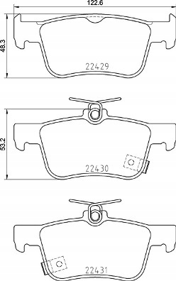 BREMBO P 28 089 JUEGO ZAPATAS HAMULCOWYCH, HONDA CIVIC X , TYPER 