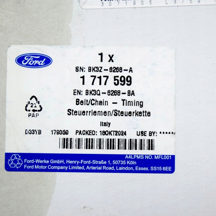 CHAÎNE DISTRIBUTION FORD RANGER MK3 1717599 BK3Q-6268-BA ORIGINAL