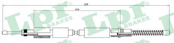 CABLE BRAKE RIGHT LPR C0619B photo 2 - milautoparts-fr.ukrlive.com