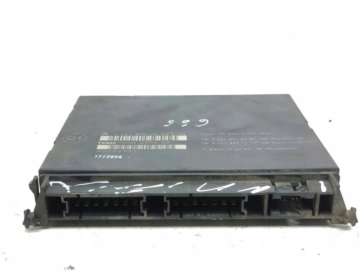 MERCEDES-BENZ AVEC W221 2007 MODULE CONTRÔLEUR SIÈGES